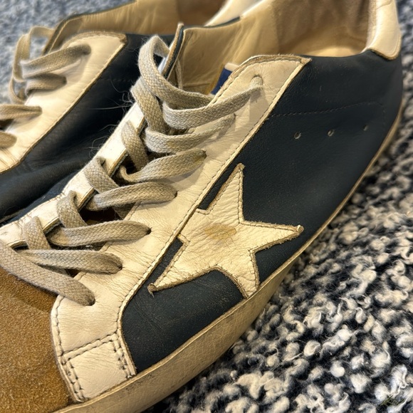 Golden Goose Superstar - leather - blue, tan & white design - have been re-soled - Picture 5 of 12